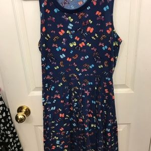 Butterfly print dress